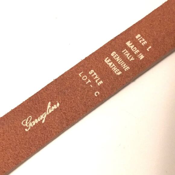 - GARUGLIERI Leather Belt made in Italy NWOT - SIZE  L = LARGE